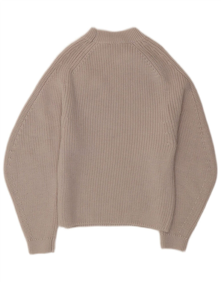 Cos Suéter tipo jersey con cuello alto para mujer UK 6 XS Lana gris