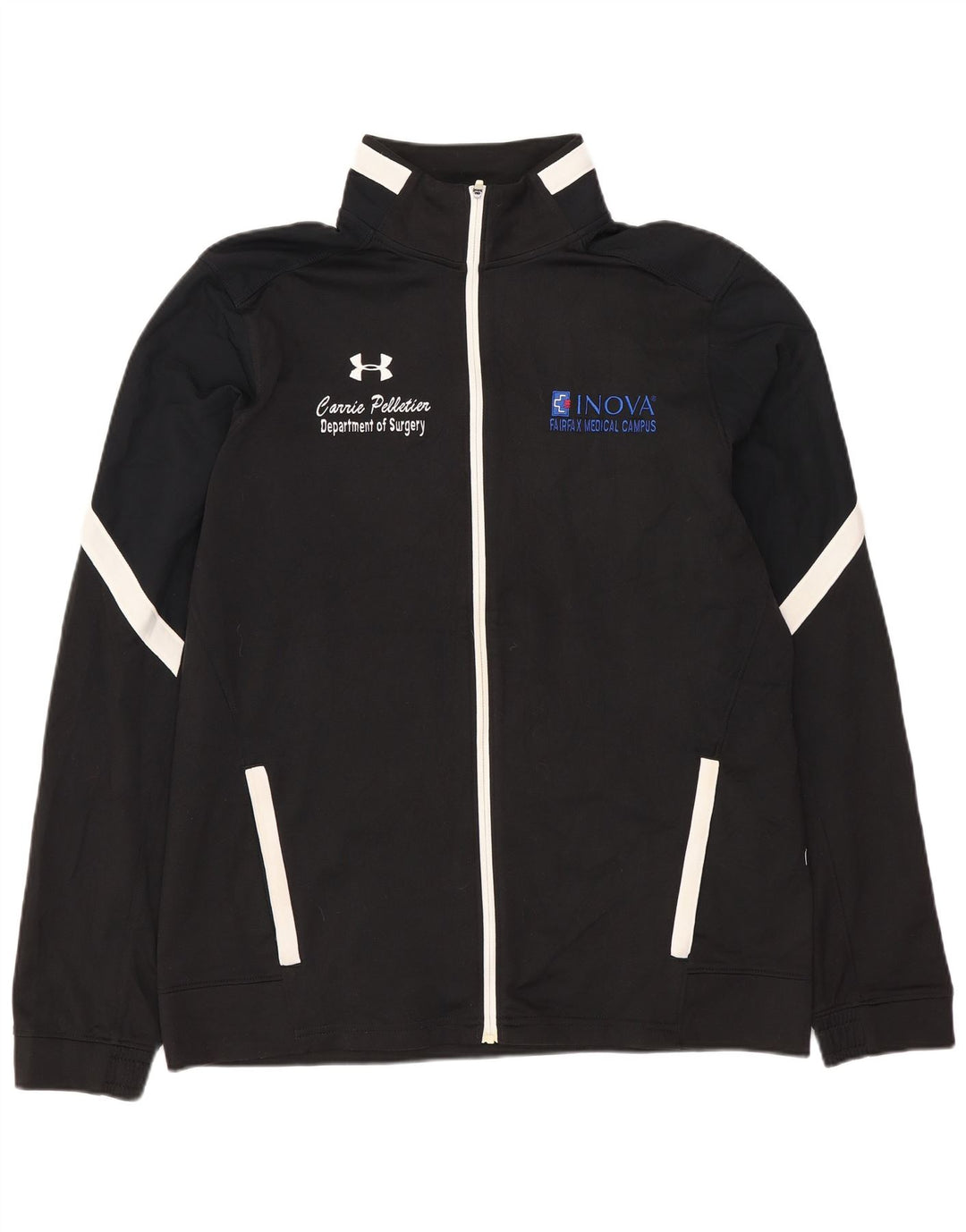 Under Armour Chaqueta superior de chándal con gráfico gráfico para hombre Poliéster negro mediano