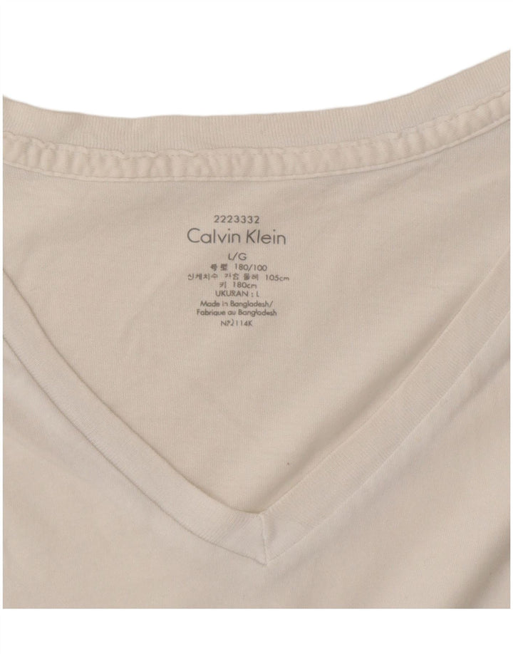 Calvin Klein - Camiseta para hombre, talla grande, color blanco