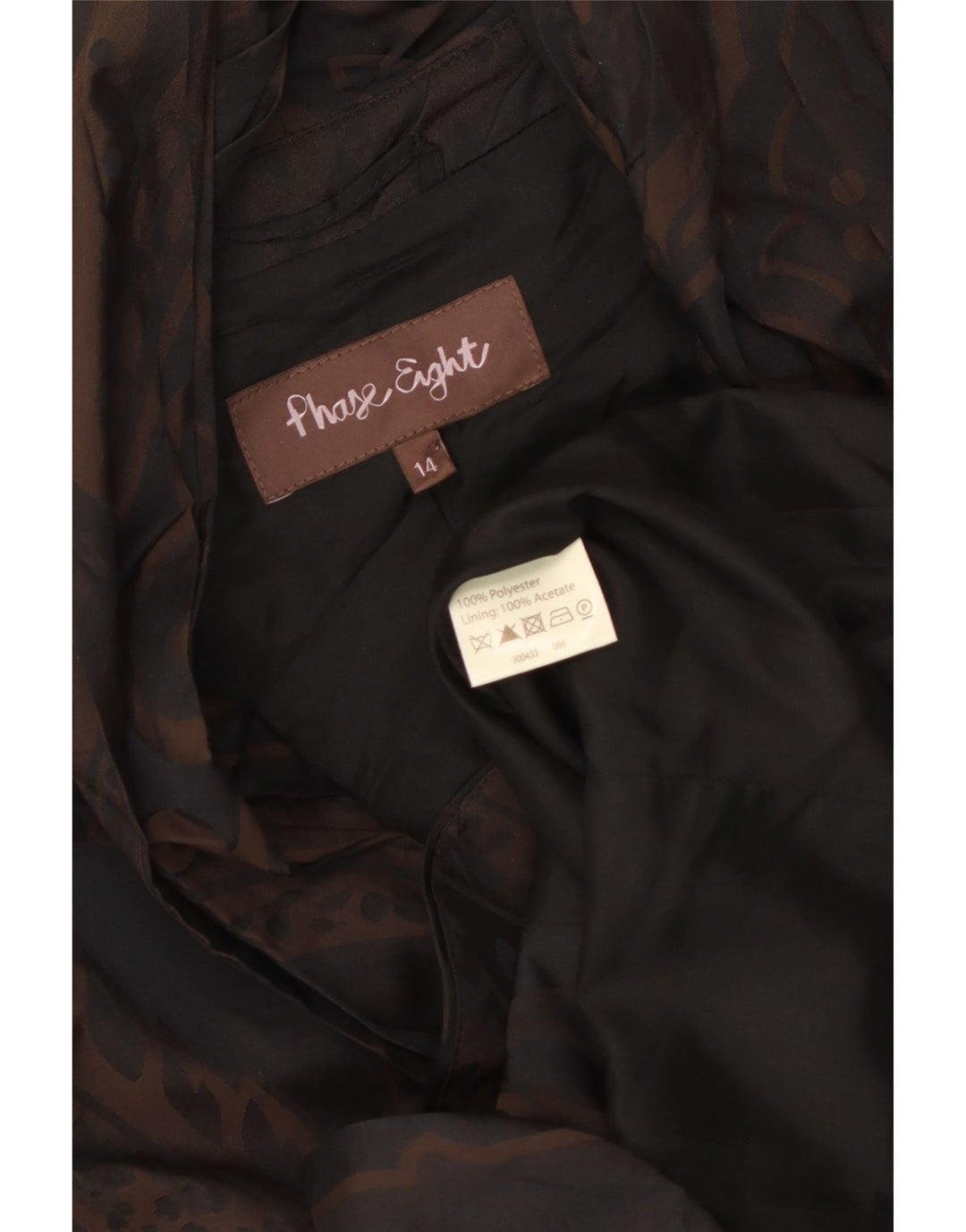 Phase Eight Chaqueta Blazer de Manga 3/4 para Mujer UK 44 Marrón Medio Paisley