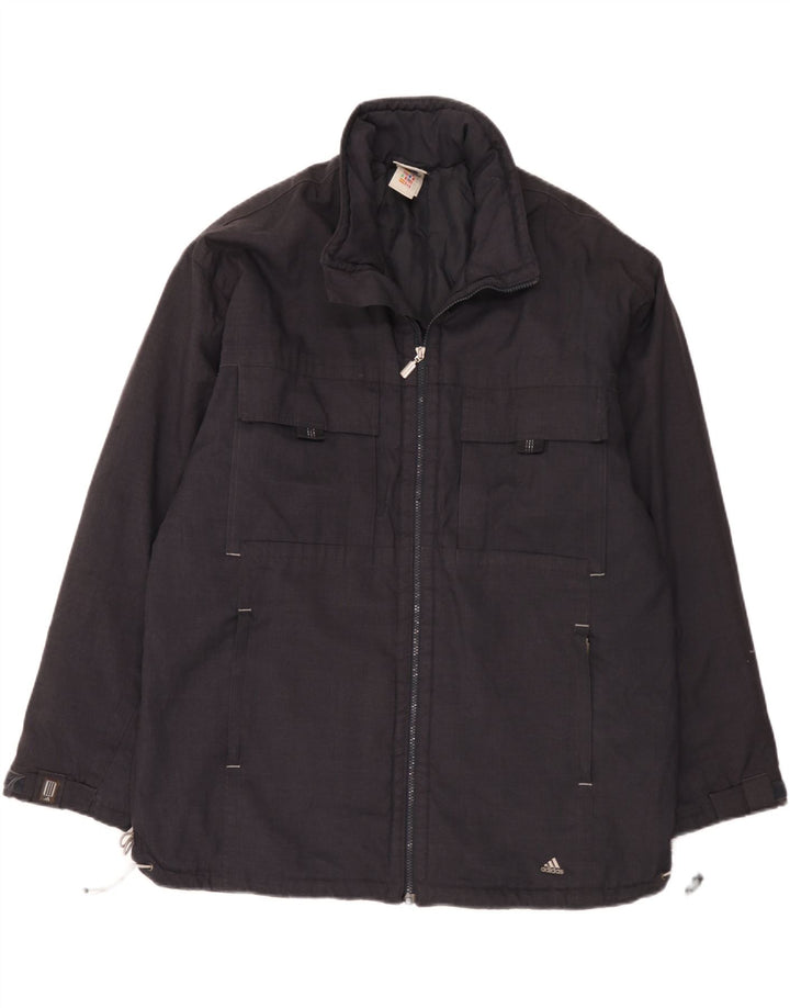 Adidas Chaqueta utilitaria para hombre Reino Unido 44/46 Grande Poliéster negro