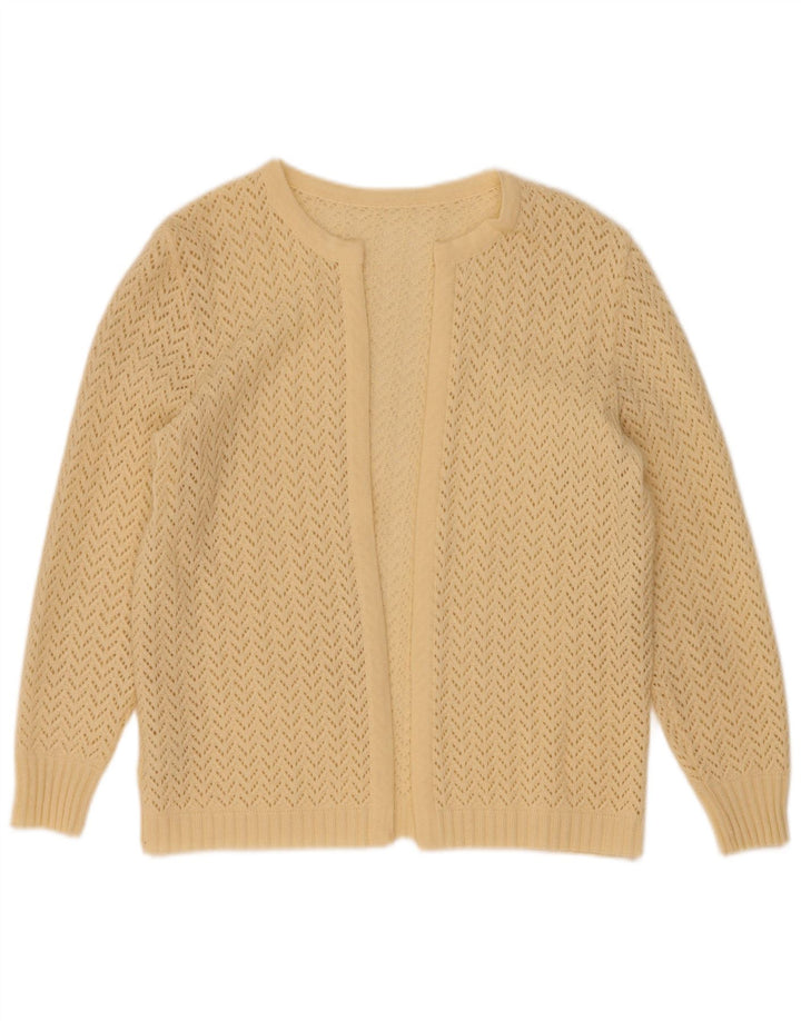 Schoeller Cárdigan Abierto para Mujer UK 40 Medio Beige Poliacrílico