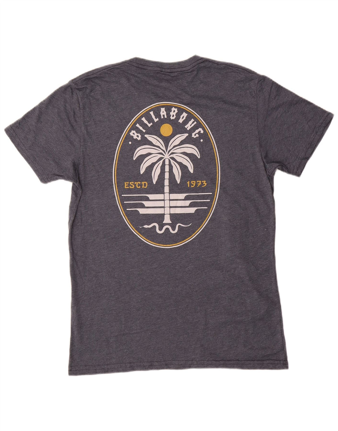 Billabong Hombre Camiseta Gráfica Top Medium Azul Marino Algodón