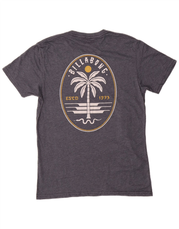 Billabong Hombre Camiseta Gráfica Top Medium Azul Marino Algodón