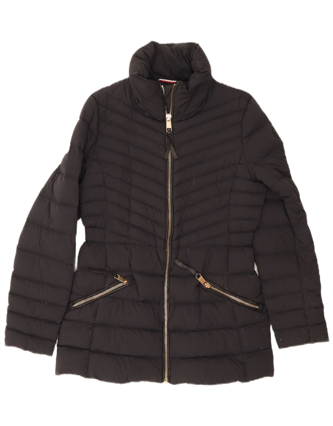 Tommy Hilfiger Chaqueta acolchada para mujer UK 12 Mediana Azul marino Poliamida
