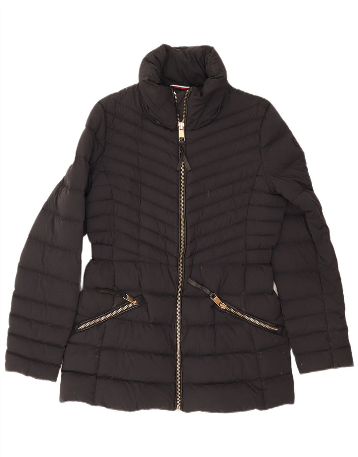 Tommy Hilfiger Chaqueta acolchada para mujer UK 12 Mediana Azul marino Poliamida