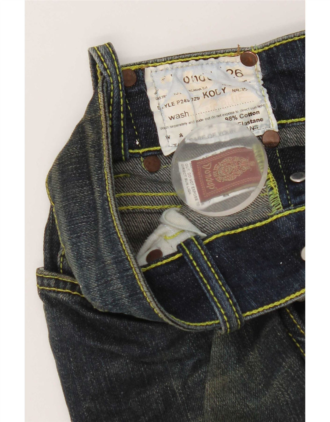 Vaqueros Mujer Dondup Slim W30 L30 Azul Marino Algodón