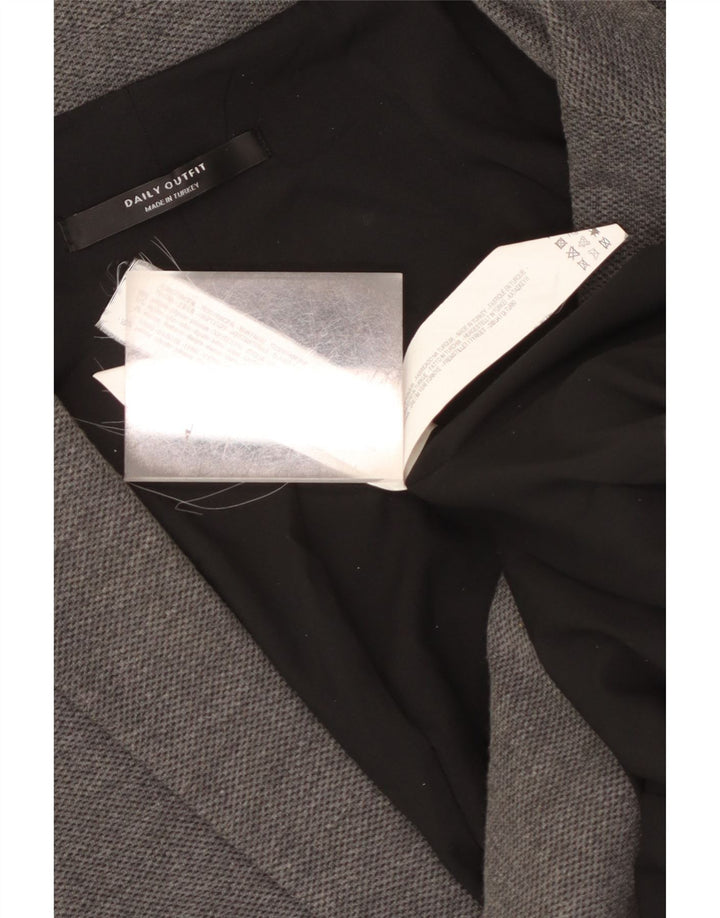 Vintage hombres 2 botones Blazer chaqueta Reino Unido 38 algodón gris medio