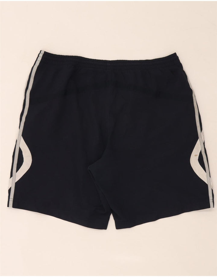 Adidas - Pantalones cortos deportivos para hombre, talla grande, poliéster, color azul marino