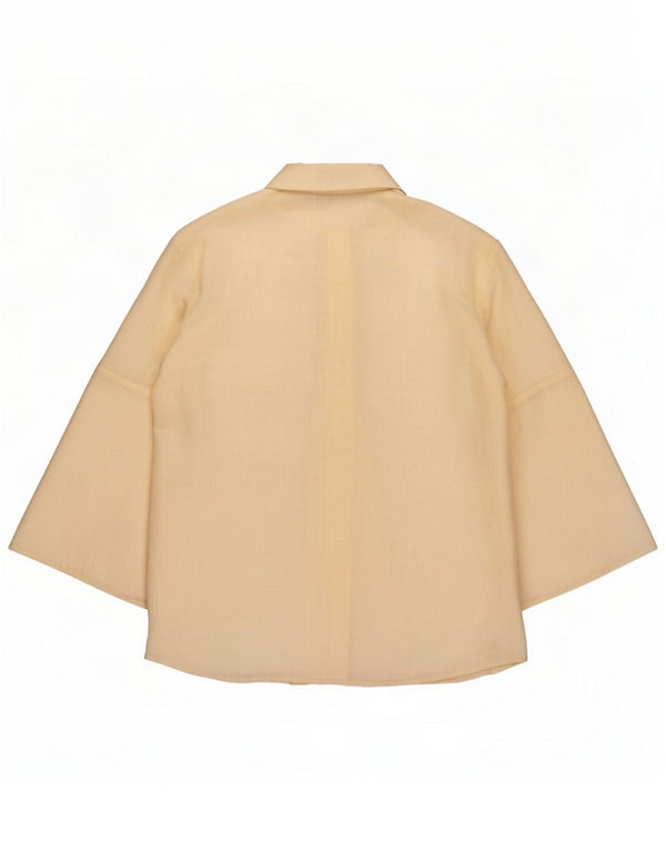 Penny Black Camisa de manga 3/4 para mujer UK 44 Medium Off White Linen