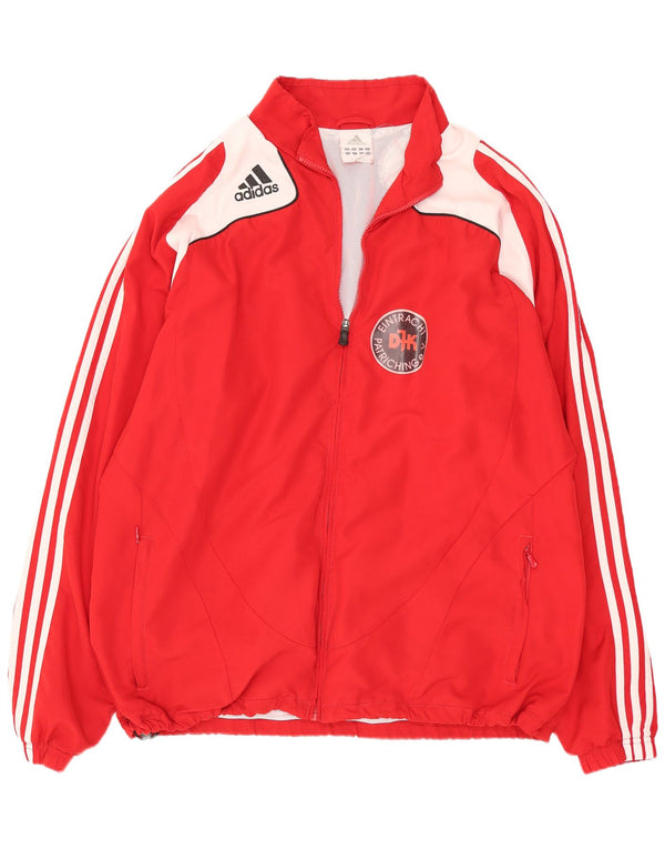 Adidas - Chaqueta de chándal para hombre, talla 48/50, color rojo deportivo