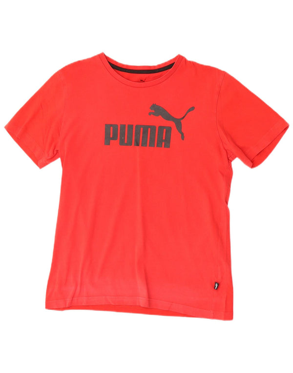 Puma Camiseta gráfica para hombre Top Small Red Cotton