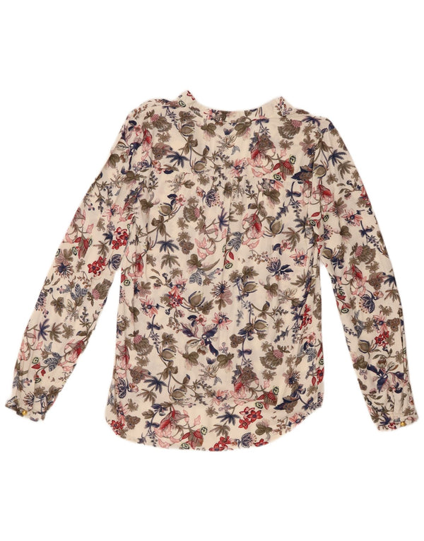 Zara Mujer Blusa Manga Larga Top UK 40 XL Multicolor Floral