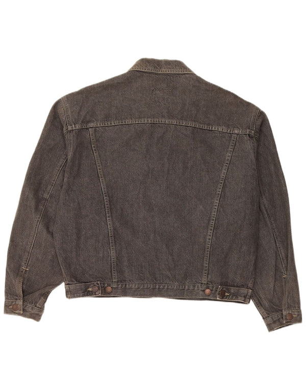 Benetton Chaqueta Vaquera Extragrande IT 46 Small Gris Algodón