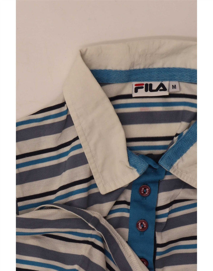 Fila Polo para mujer UK 12 Medium Blue Stripes