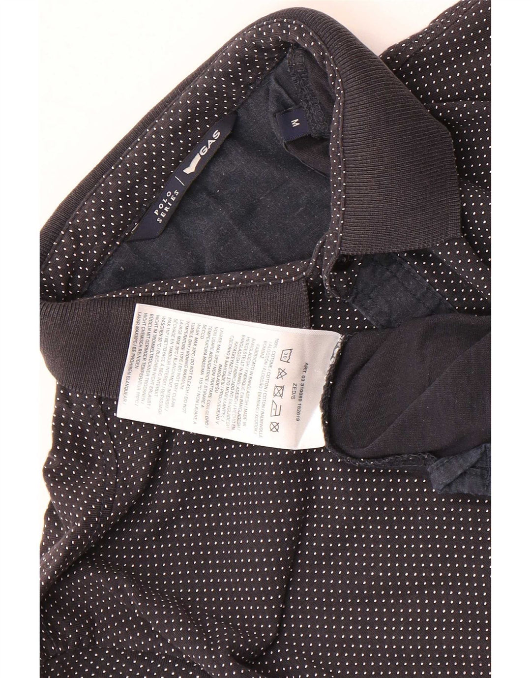 Polo Gas Hombre De Algodón Con Manchas Azul Marino Medio