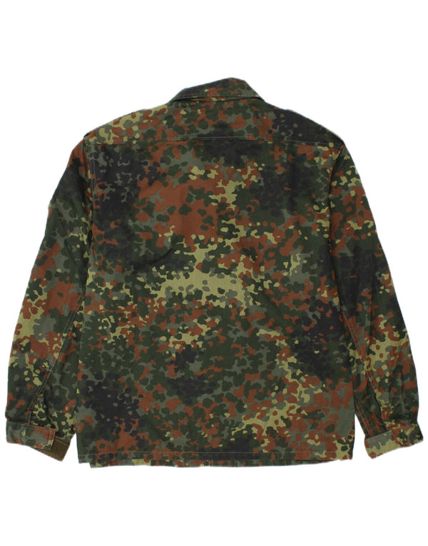 Vintage hombres chaqueta militar Reino Unido 40 grande caqui camuflaje algodón