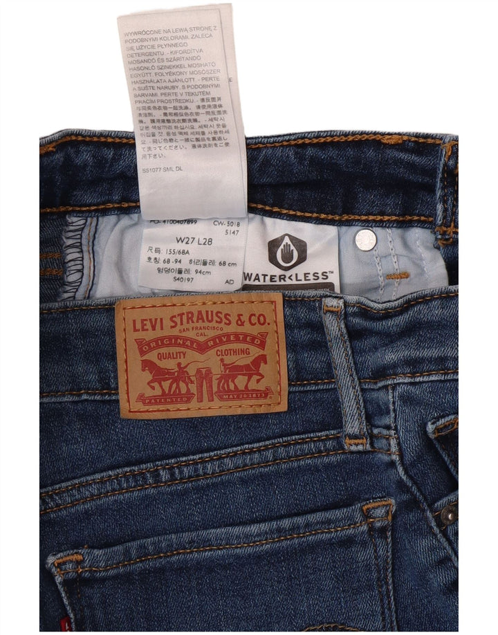 LEVI'S Jeans ajustados desgastados 711 para mujer W27 L28 Algodón azul