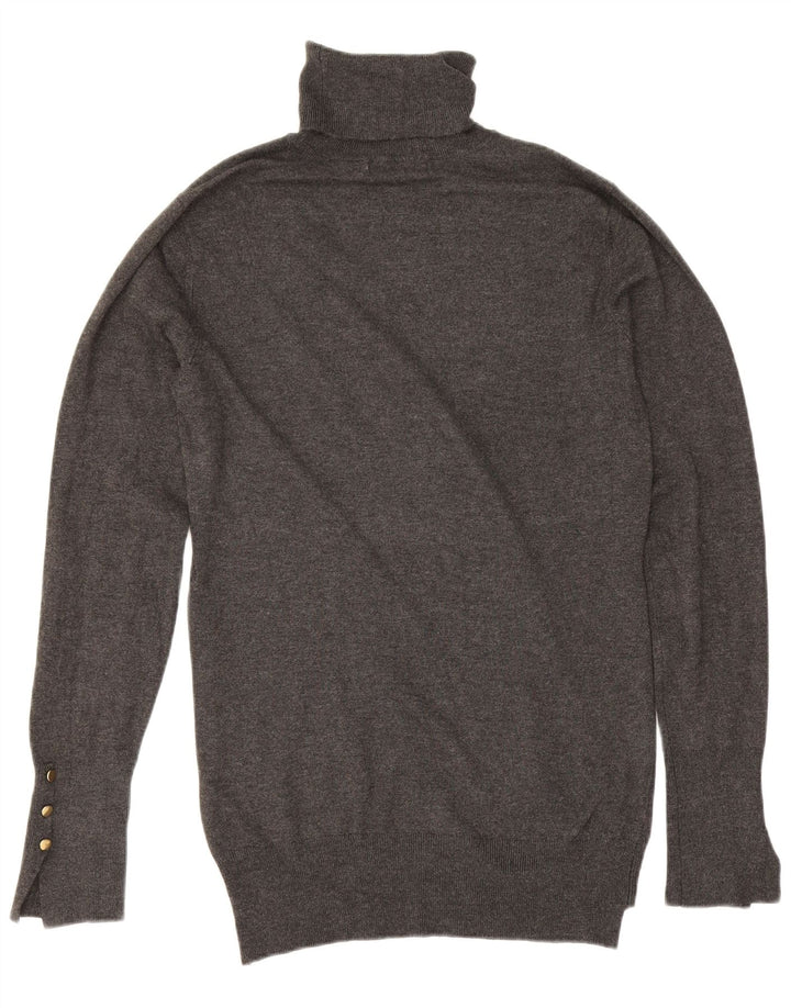 Zara - Jersey con cuello vuelto para mujer, talla 40, color gris grande