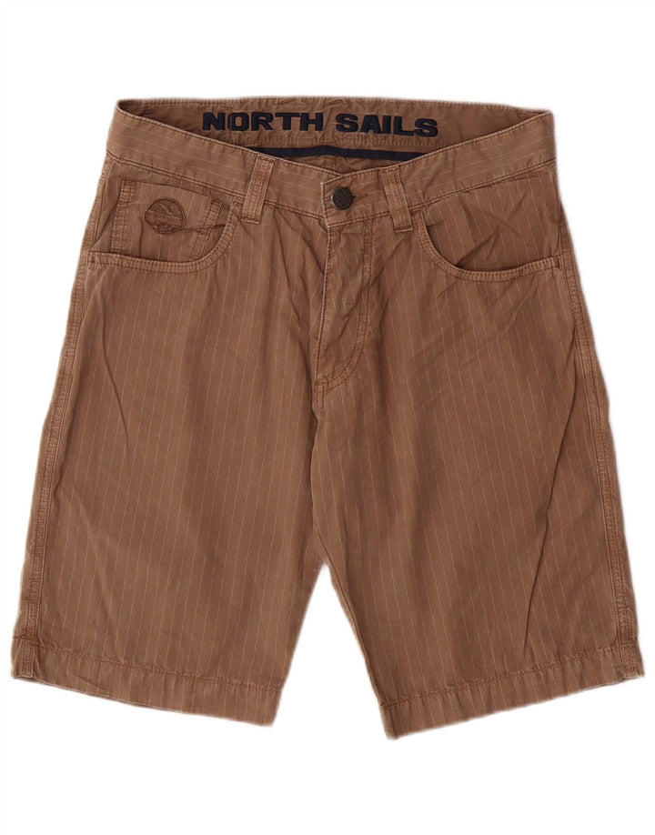 NORTH SAILS Pantalones cortos casuales para hombre W30 Algodón a rayas marrón medio
