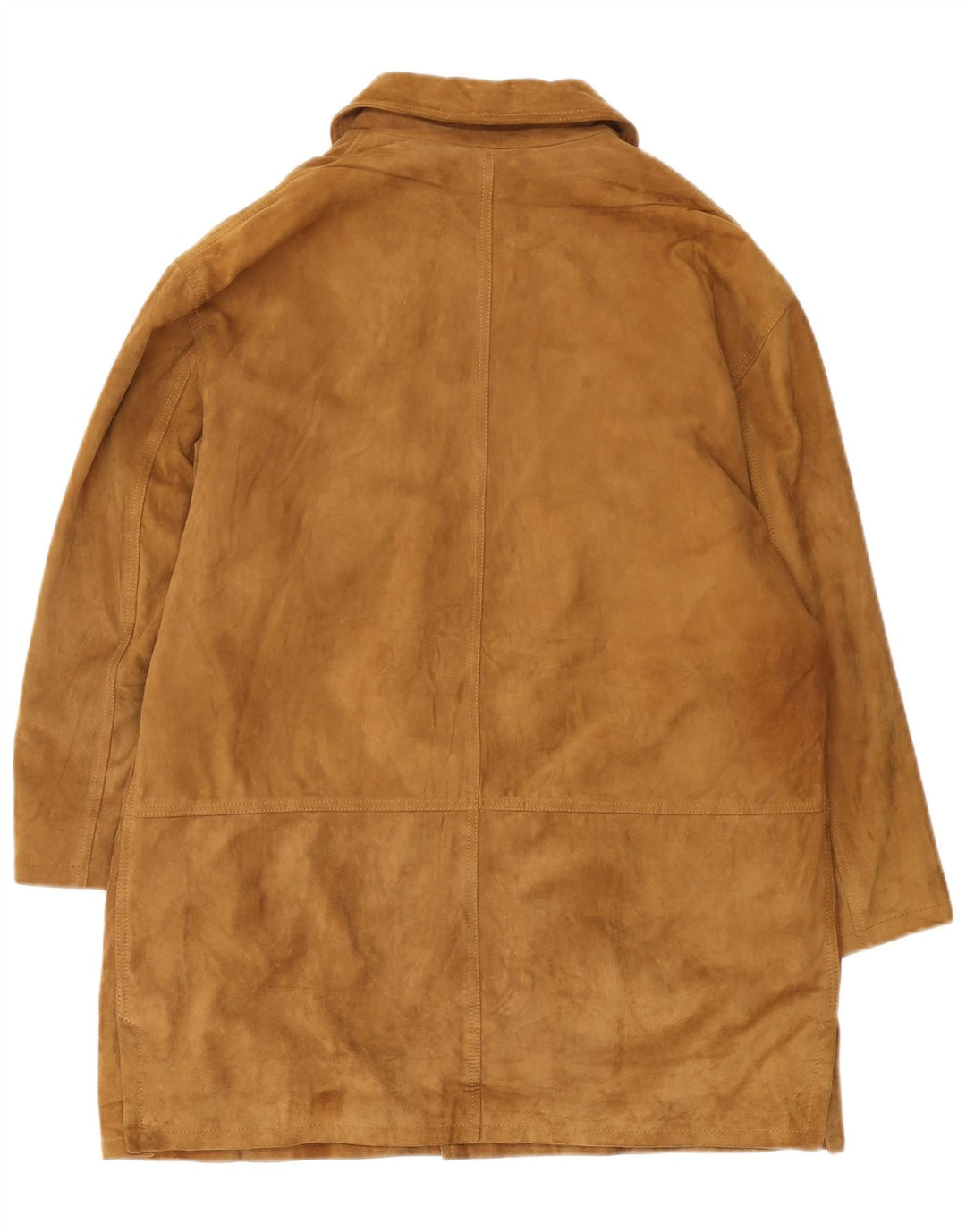 Vintage hombres ante abrigo IT 54 2XL cuero marrón