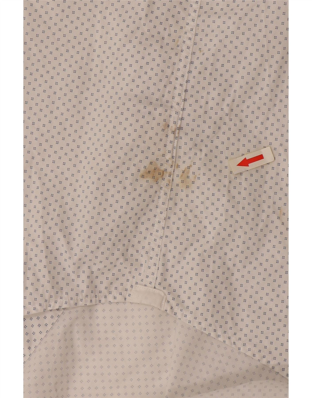 Camisa Tommy Hilfiger Hombre Regular Fit XL Algodón Manchado Blanco