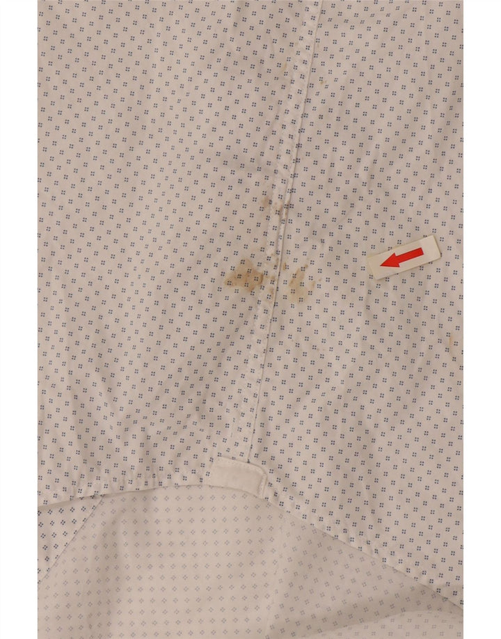 Camisa Tommy Hilfiger Hombre Regular Fit XL Algodón Manchado Blanco