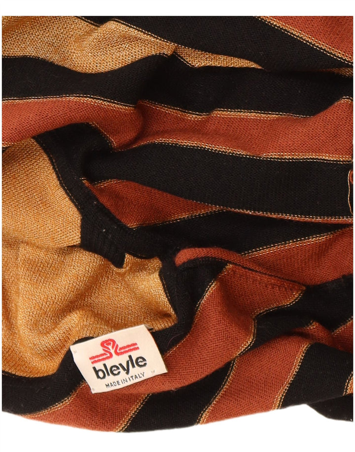 BLEYLE Suéter tipo jersey con cuello vuelto para mujer Reino Unido 12 Mediano Rayas negras