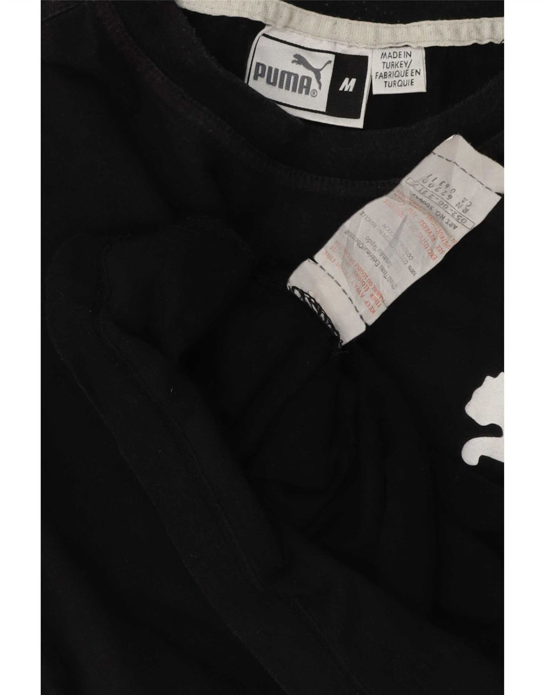 Puma Camiseta gráfica para hombre Top Medium Black Cotton