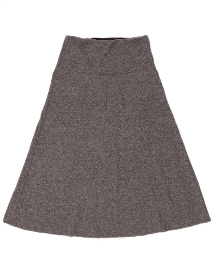 Zara Falda Acampanada De Cintura Alta Para Mujer Pequeña W26 Poliéster Gris