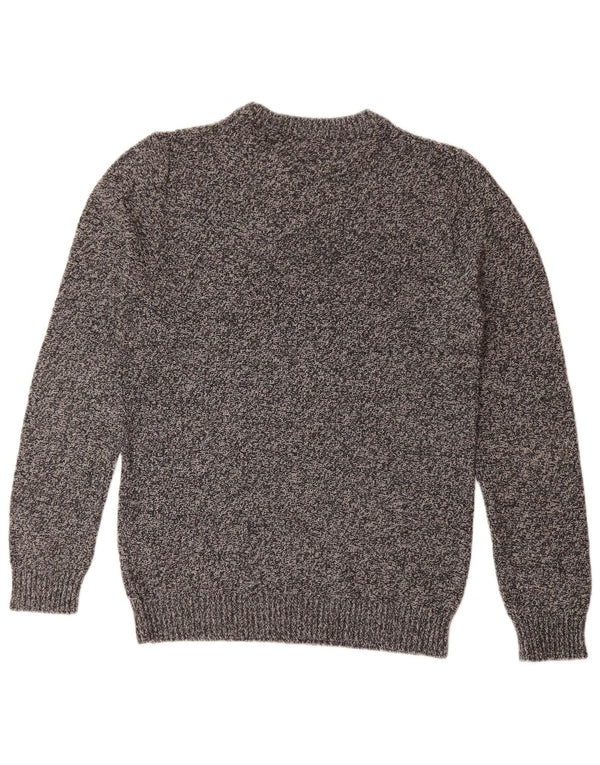 Jack & Jones Hombre Jersey De Cuello Redondo De Algodón Moteado Gris Medio