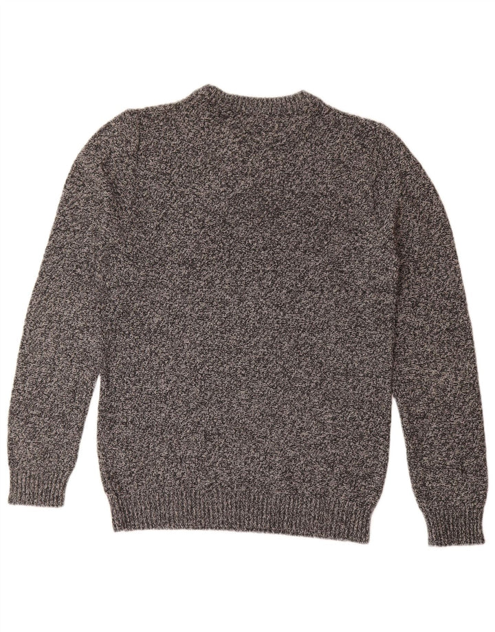 Jack & Jones Hombre Jersey De Cuello Redondo De Algodón Moteado Gris Medio