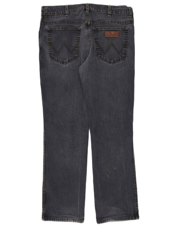 Wrangler Vaqueros rectos elásticos Texas para hombre W36 L30 Algodón azul marino