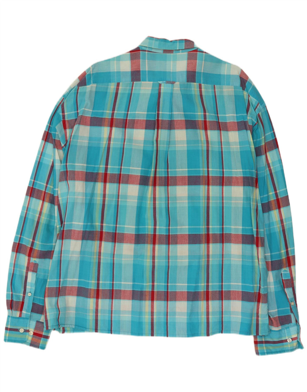 GANT Camisa Regular Fit para Hombre 2XL Algodón A Cuadros Azul