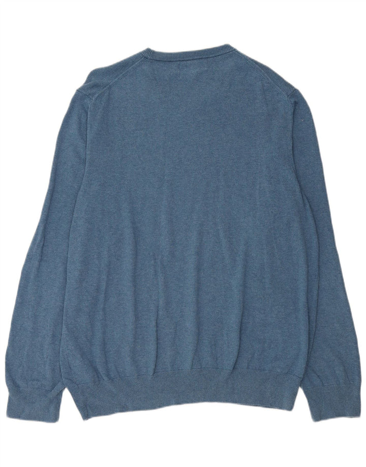 Marks & Spencer Jersey de cuello redondo para hombre XL Algodón azul