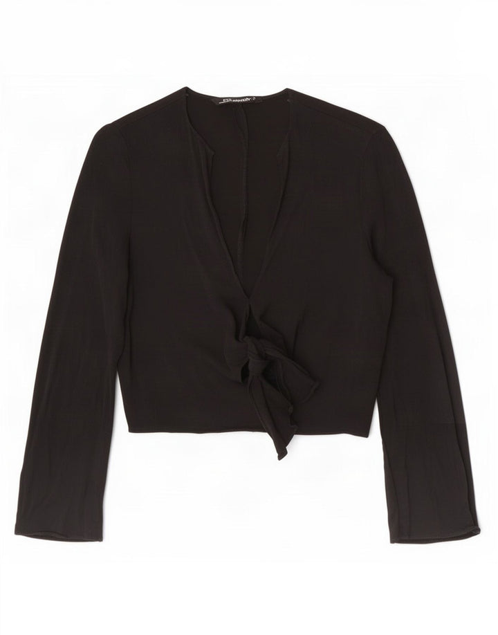 Zara Mujer Bolero Top Reino Unido 12 Mediano Negro