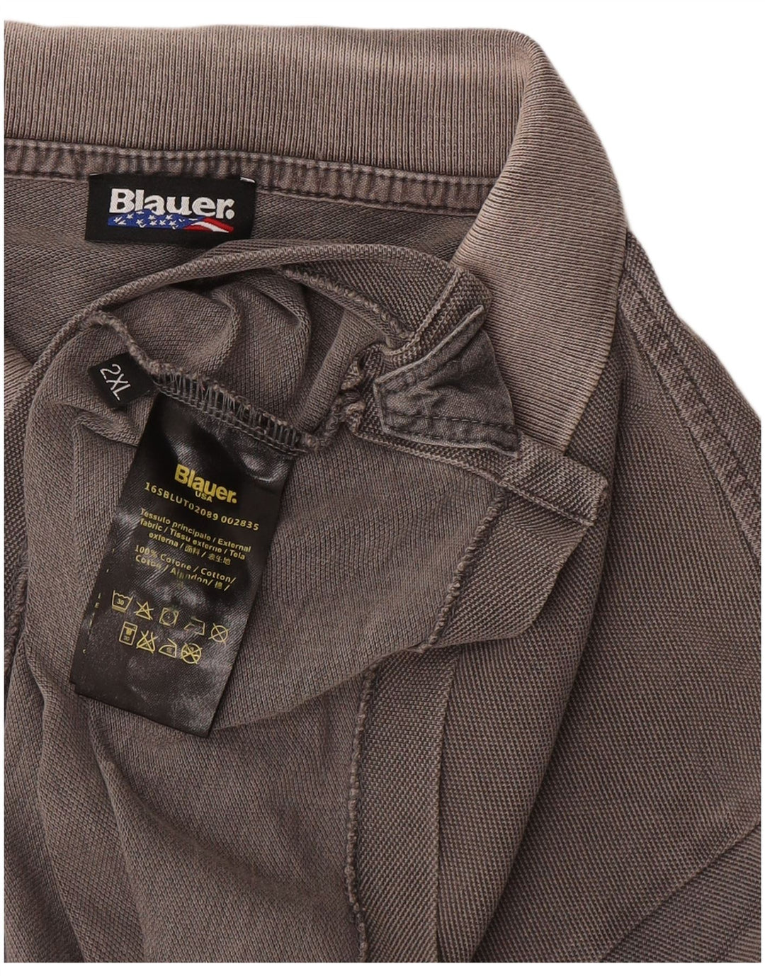 Blauer Polo Regular Fit para Hombre 2XL Algodón Gris