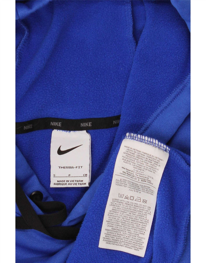 Nike Hombre Therma-Fit Sudadera con capucha Jersey Pequeño Azul Poliéster