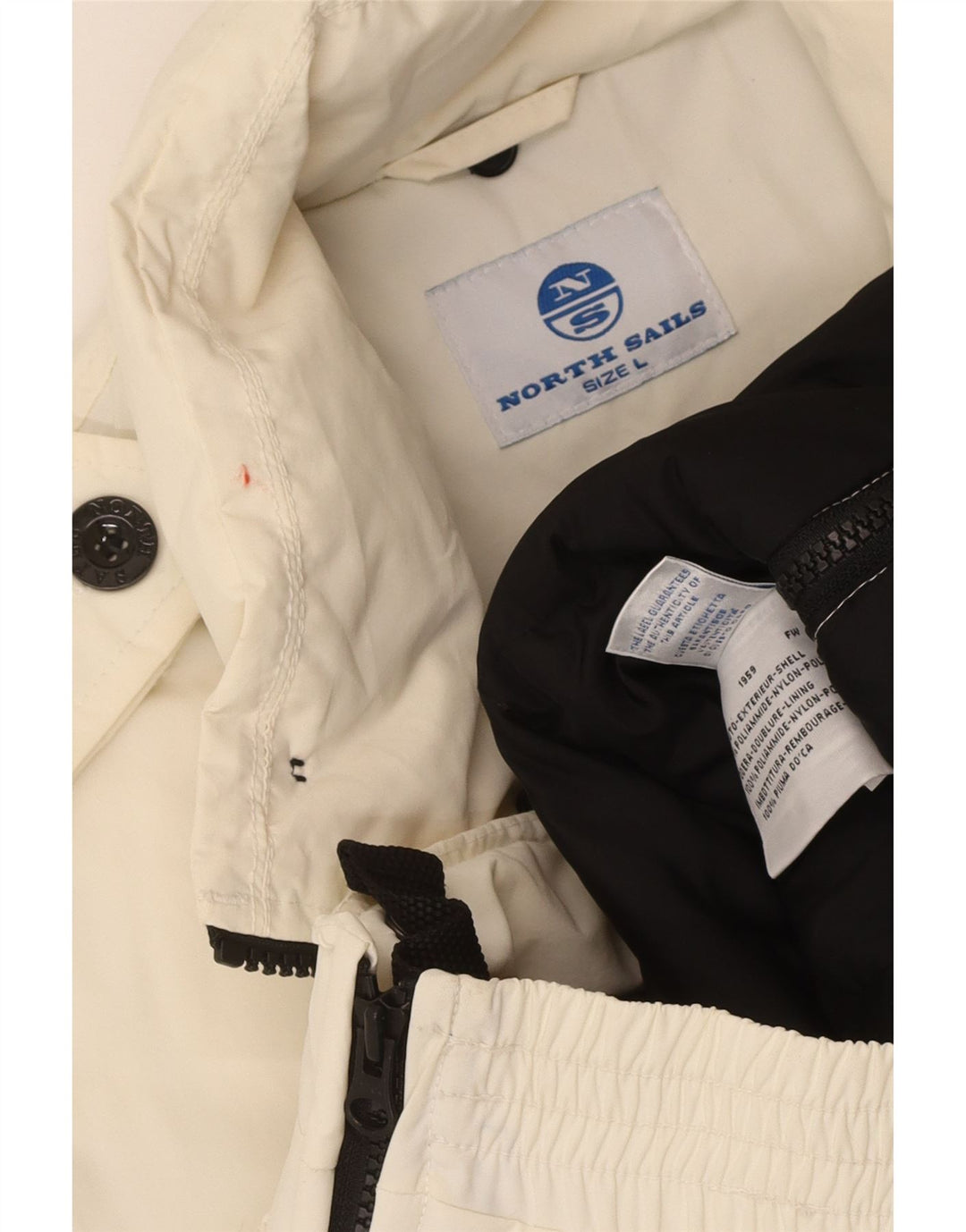 North Sails Chaqueta Acolchada Militar Sailmakers para Hombre Reino Unido 40 Grande Blanco