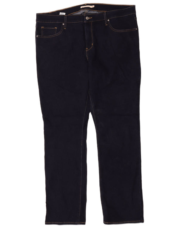Levi's 314 Shaping Straight Jeans US 18 2XL W36 L31 Azul Marino Algodón