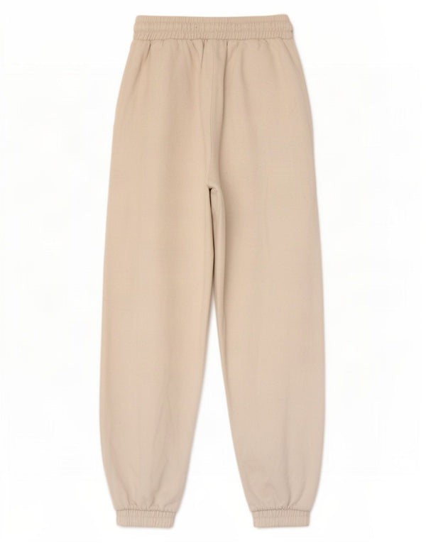 Zara Mujer Pantalones De Chándal De Cintura Alta Joggers UK 8 Small Off White