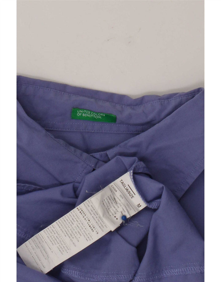 Camisa Benetton Mujer ES 44 Mediano Morado Algodón