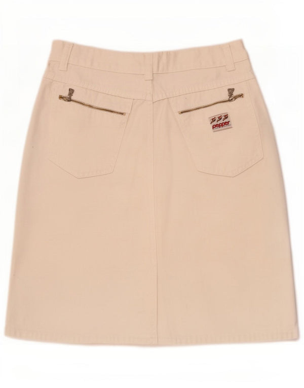 Falda vaquera vintage para mujer 2XS W23 Blanco