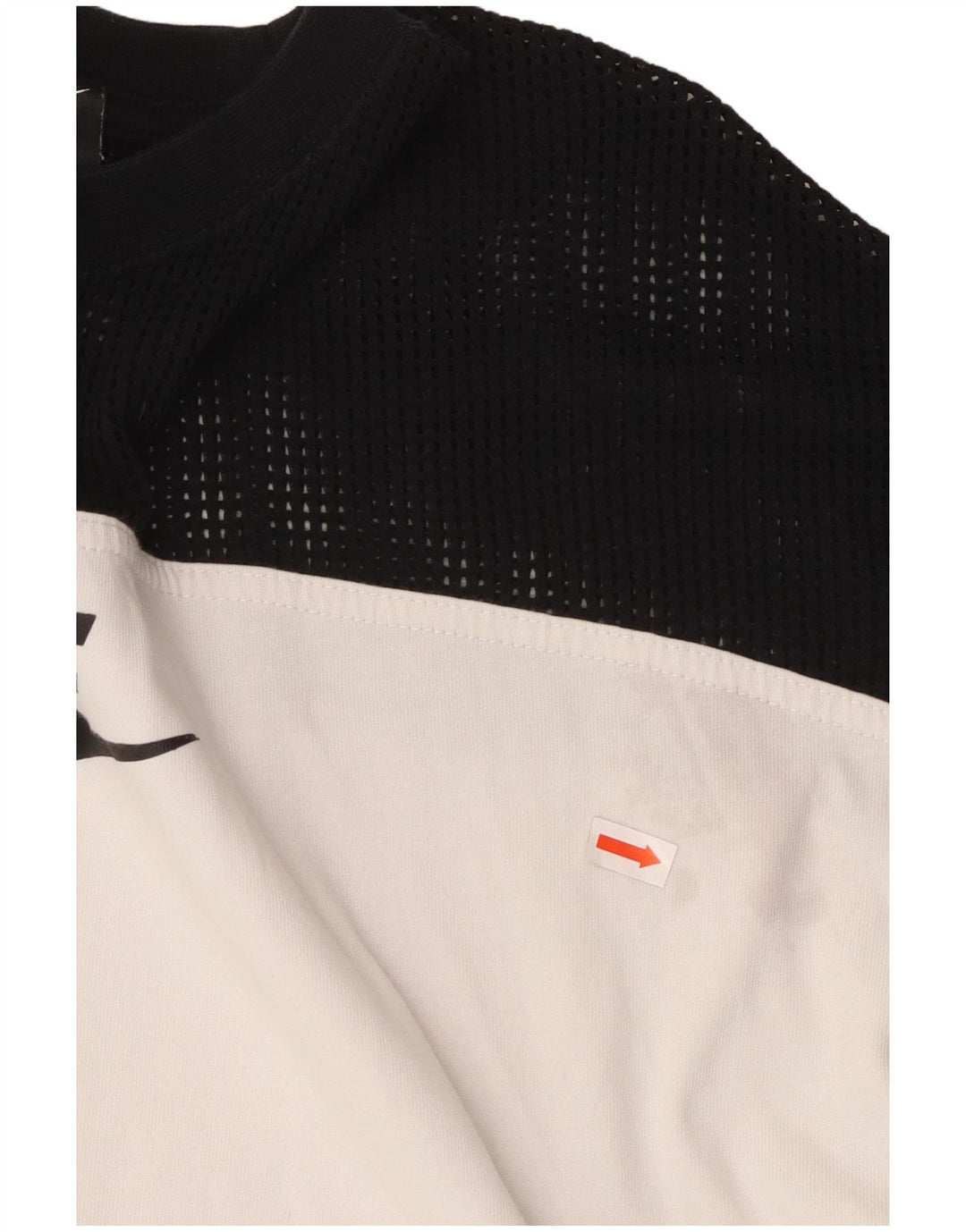 NIKE Camiseta corta con gráfico para mujer UK 10 Small White Colourblock
