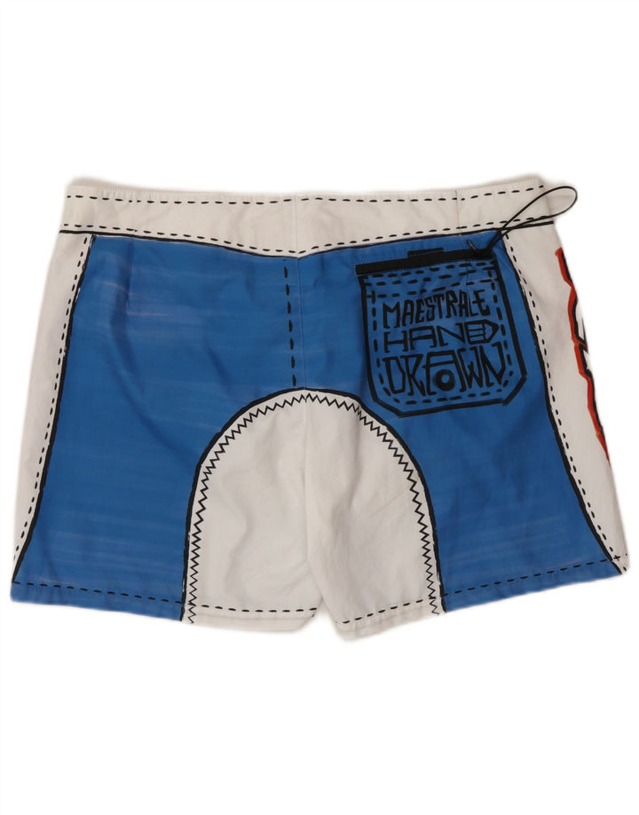 RRD - Bañador con estampado gráfico para hombre, talla grande, color azul, poliéster