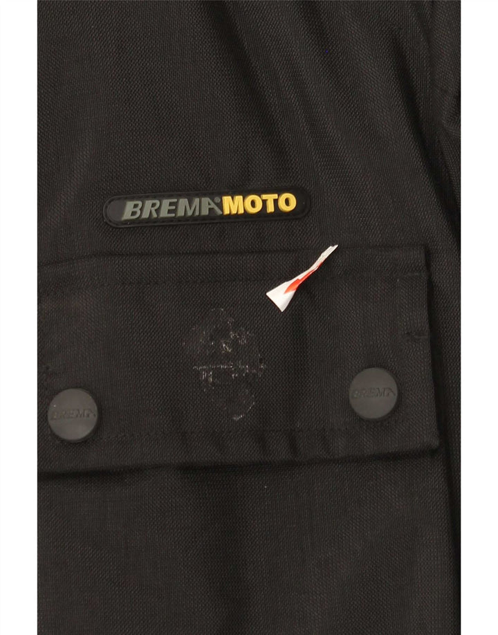 Brema Mens Graphic Racer Jacket IT 50 Grande Negro Colorblock