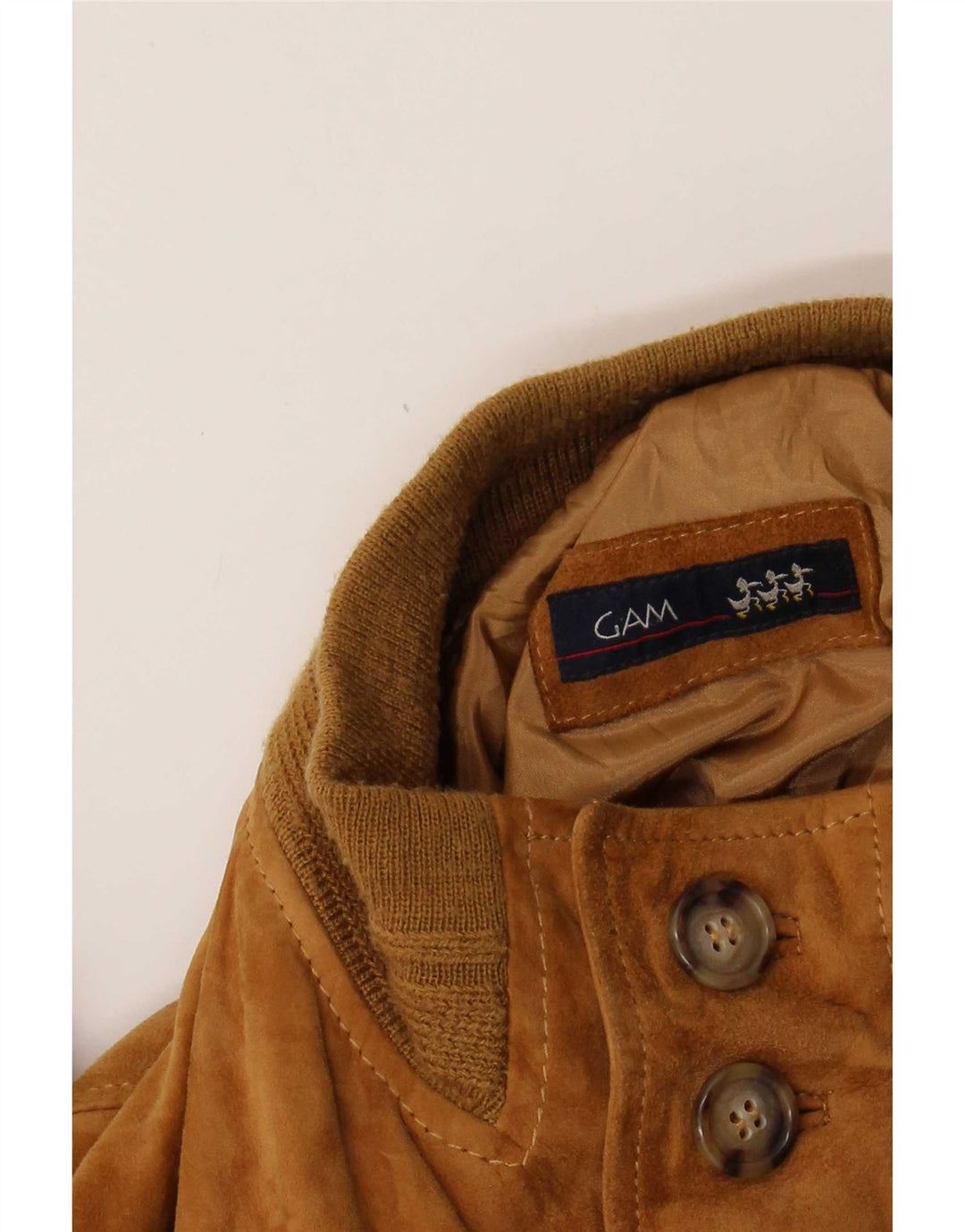 Vintage hombres ante bomber chaqueta Reino Unido 42 XL marrón