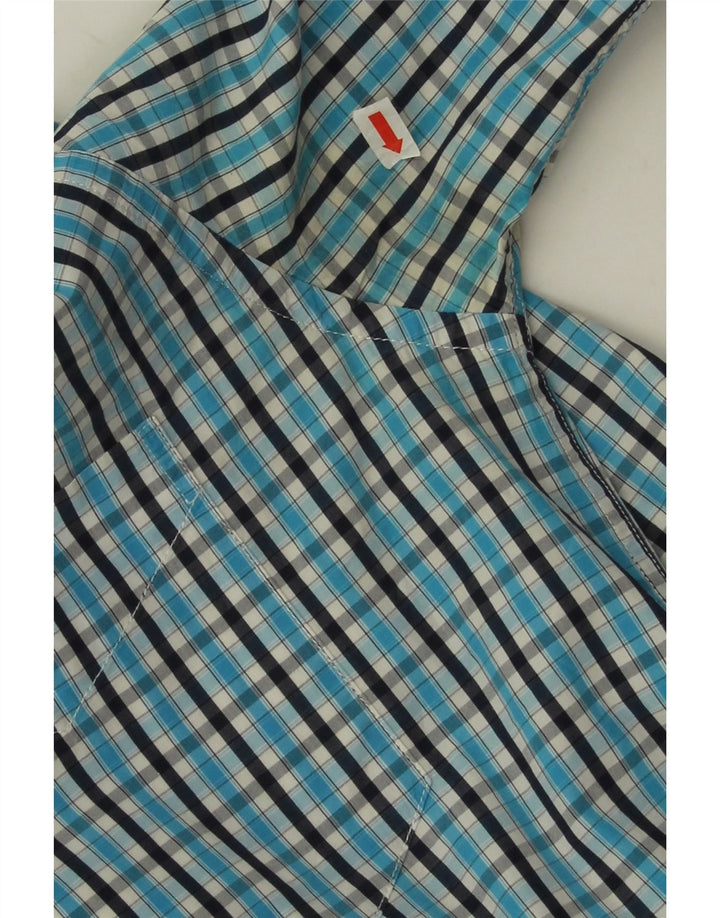 Camisa Hombre Sergio Tacchini Algodón Cuadros Azul Medio