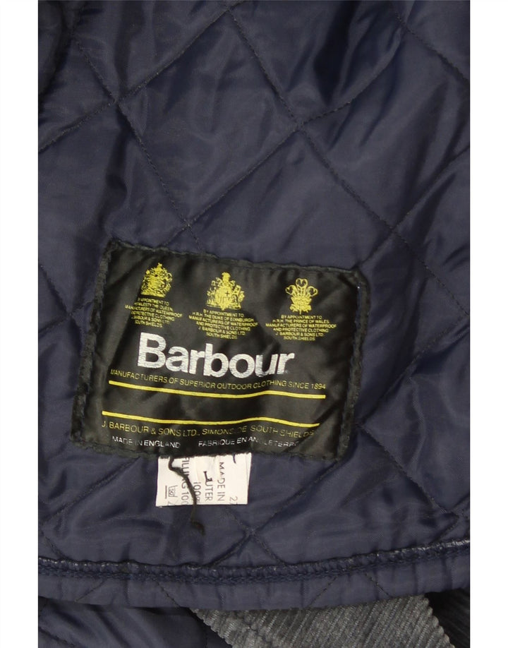 Barbour Chaqueta acolchada para hombre UK 40 Large Nylon azul marino