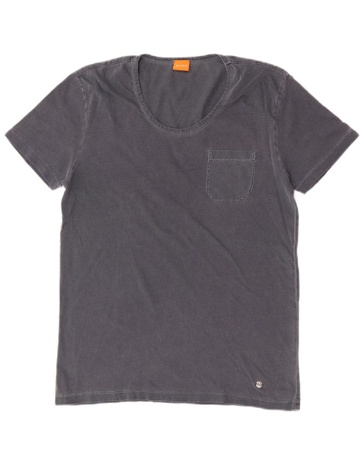 Hugo Boss Hombre Camiseta Top Pequeño Gris
